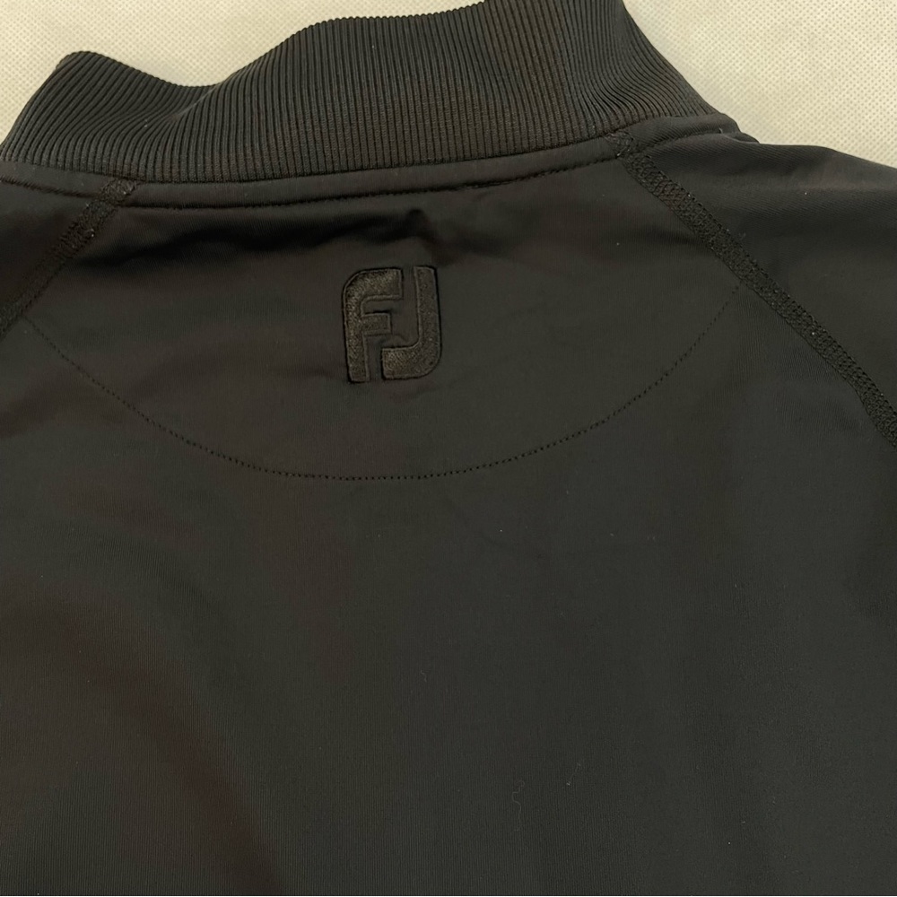 Mens FJ Footjoy  1/4 Zip Golf Stretch Pullover  Black Size M - Picture 9 of 10